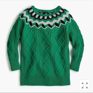 J.Crew Wide Neck Fair Isle Sweater- New